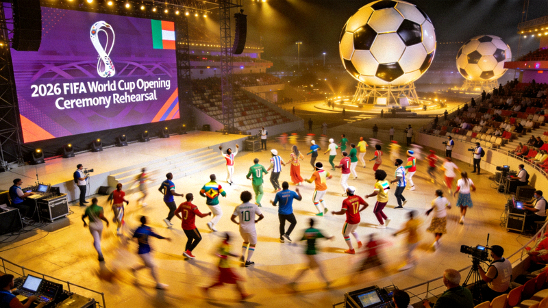 2026年国际足联世界杯开幕式彩排现场盛况